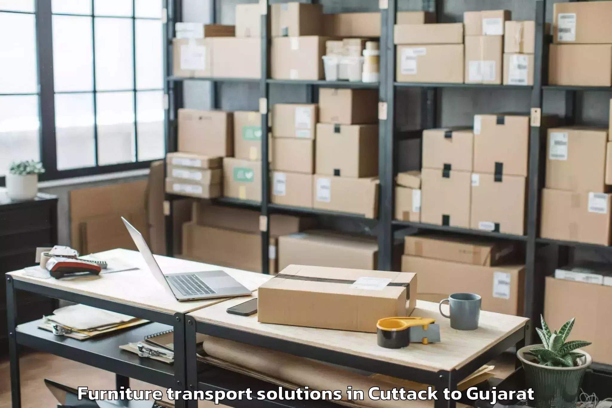 Reliable Cuttack to Kadodara Furniture Transport Solutions